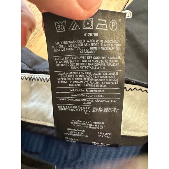NWT Volcom Mens‎ Corpo Class Pants Black Size 28 Cotton & Polyester Blend - Picture 6 of 8